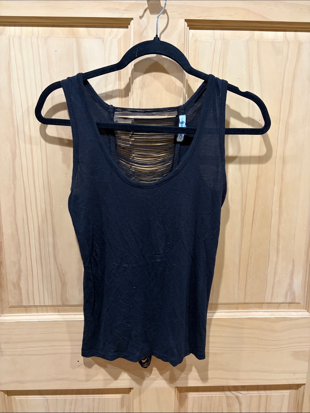 Women's Black Ladder-Back Tank Top